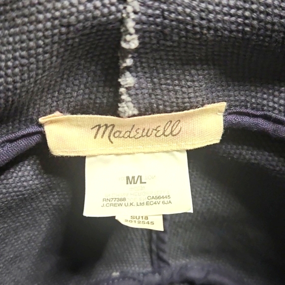 NWOT Madewell Denim Canvas Fringe Bucket Hat Medium Large - Picture 5 of 8